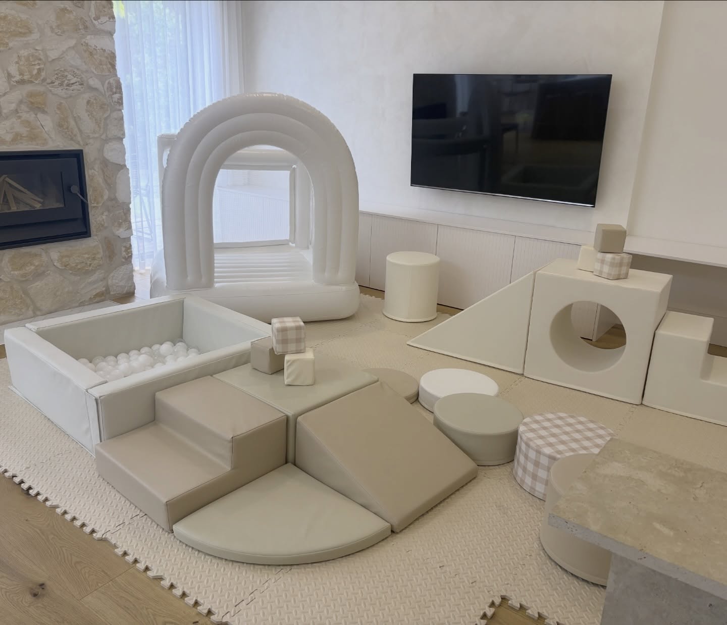 Beige Collective soft play setup by KloudKoCollective